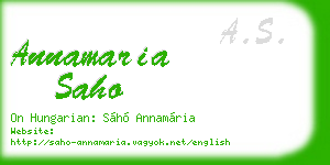 annamaria saho business card