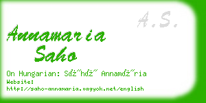 annamaria saho business card